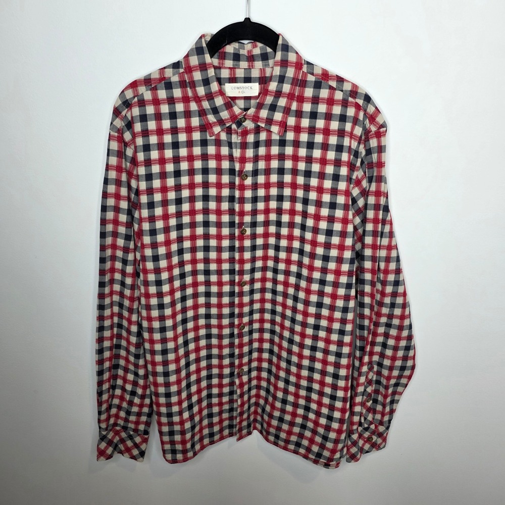 Comstock‎ & Co Button Up Mens Large